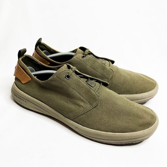 🍋 Merrell • Men’s Gridway Jute Canvas Casual Sneakers Size 11.5 - Picture 1 of 9